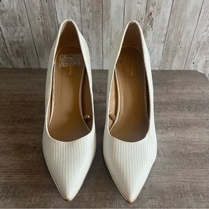 Marc New York Elegant White Textured Women's Pumps 8.5